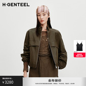 H·GENTEEL荷高2025小羊皮复古机车风夹克皮衣 气系列 小 皮
