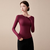 酒红色-圆领 酒红色-圆领