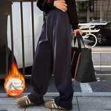 冬季加绒加厚休闲裤女2026新款韩系时尚高腰直筒裤百搭加厚卫裤潮，女装休闲裤，搜酷衣阁