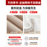 羊绒加绒阔腿裤女秋冬新款高腰垂感直筒裤休闲针织显瘦加厚糯米裤，女装休闲裤，搜酷衣阁