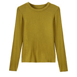 秋冬圆领打底衫女内搭基础款百搭可外穿t恤高级感修身上衣，保暖内衣，搜酷衣阁