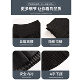 灰色毛呢百褶裙女2025新款秋季高腰a字裙jk短裙小个子秋冬半身裙，女装半身裙，搜酷衣阁