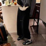 灰色设计感开叉针织半身裙女秋冬松紧腰抽绳百搭裙子中长款直筒裙，女装半身裙，搜酷衣阁