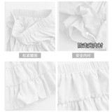 2025夏季新款白色甜美蛋糕半身裙女小个子高腰百褶蓬蓬a字短裙子，女装半身裙，搜酷衣阁
