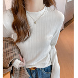 W高级感德绒磨毛立领打底衫女秋冬季加厚修身显瘦内搭可外穿上衣，保暖内衣，搜酷衣阁