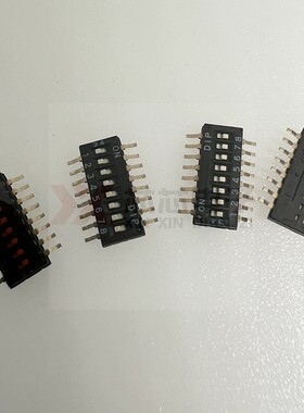 原装圆达DIP拨码开关DHNF-08贴膜1.27间距长脚8位贴片超频开关16P