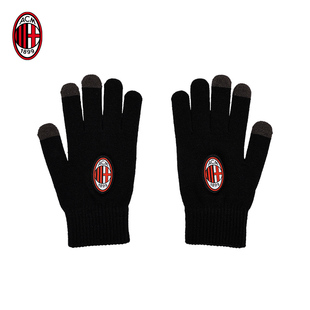AC米兰秋冬保暖针织手套球迷周边用品冬季手套御寒保暖可触屏