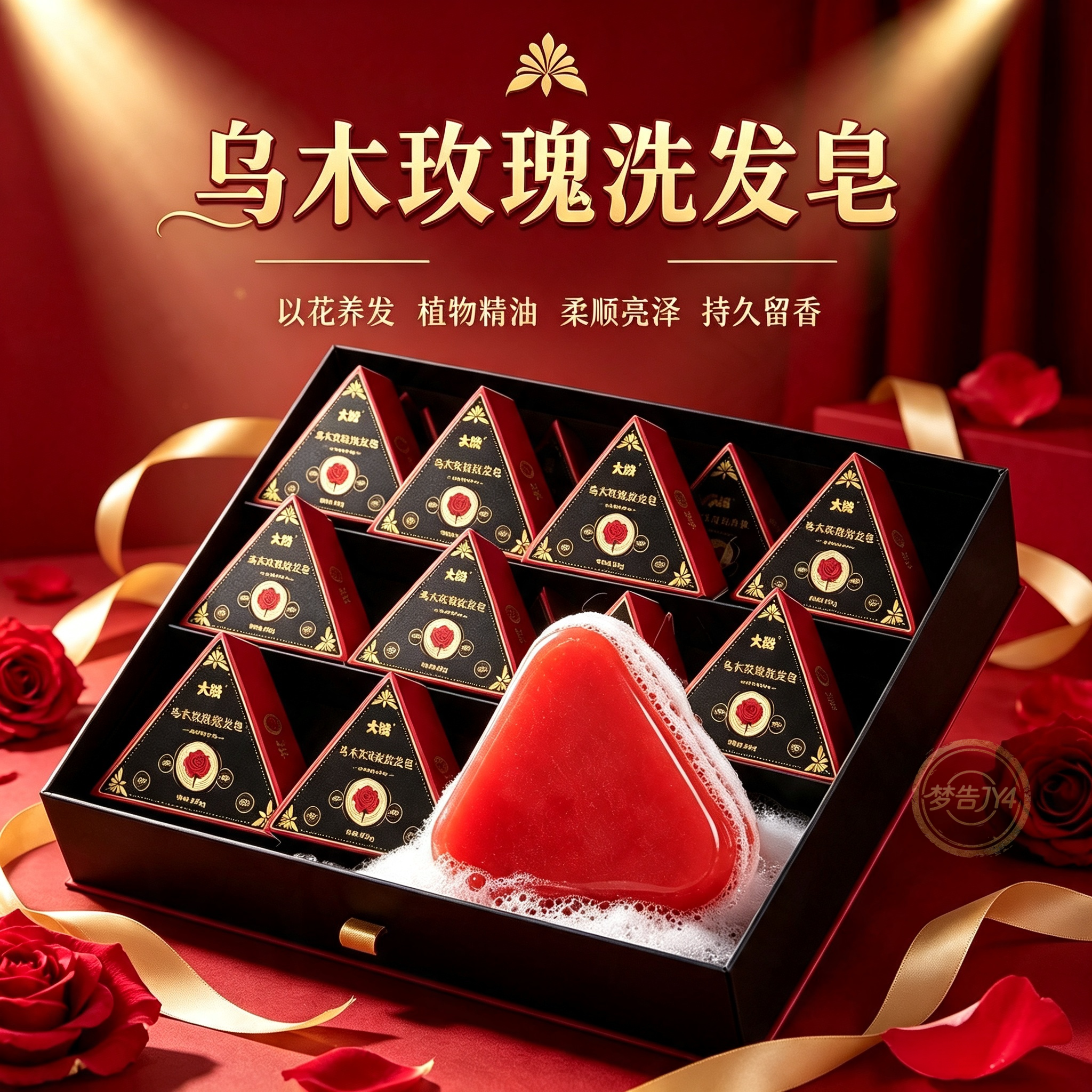 乌木玫瑰百变造型洗发皂去屑