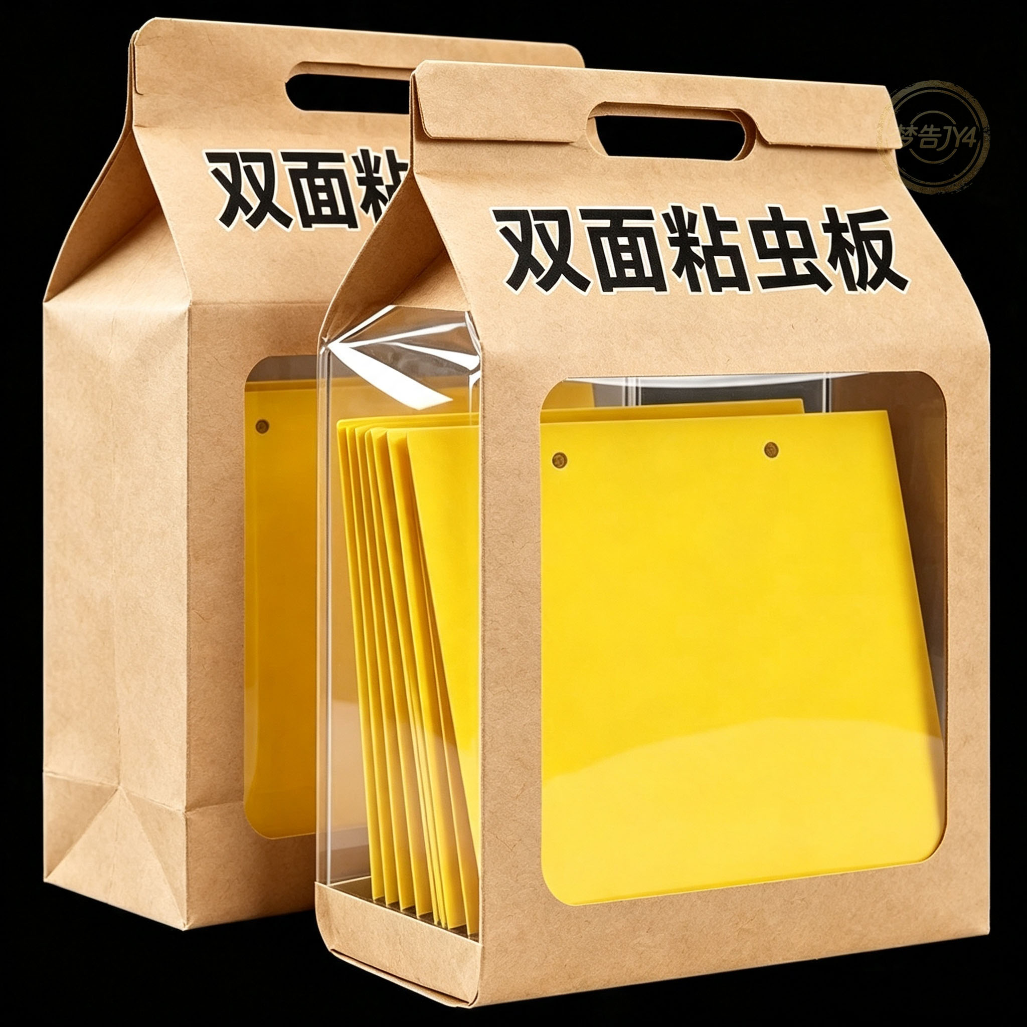 诱虫板黄板篮板蓟马诱捕器大棚菜园双面粘虫板一整箱农用粘虫板