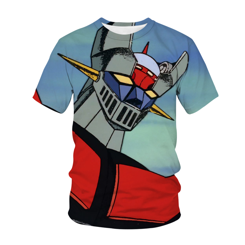 3DAnime Movie Robot Crew Neck T-Shirt3D动漫电影机器人圆领T恤