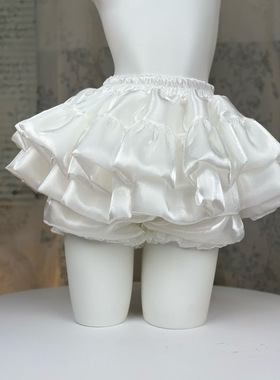 纯色高腰立体蛋糕短裙Solid color high waisted 3D cake skirt