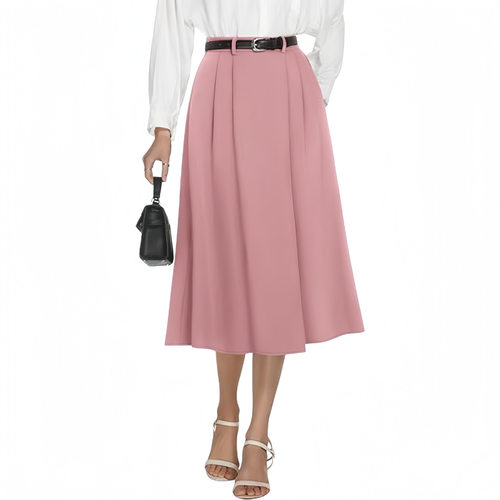 Women's high waisted pleated skirt     女式高腰百褶半身裙