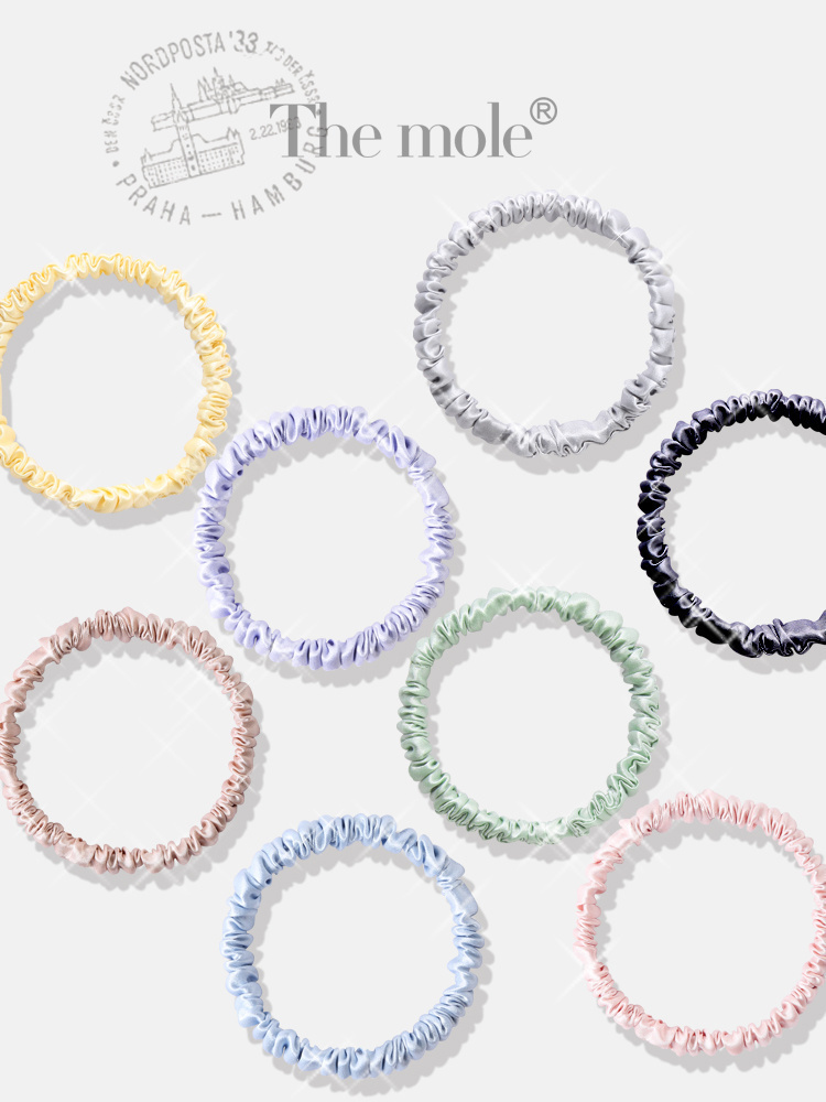 Themole发圈真丝桑蚕丝纯色发绳