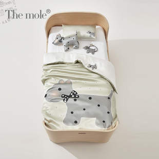 幼儿园儿童双面真丝桑蚕丝加厚被套被罩床品卡通午睡枕套抱枕