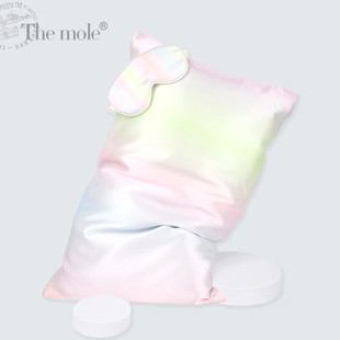 重磅真丝枕套桑蚕丝丝绸成人儿童枕套亲子款 The mole彩虹双面AB版