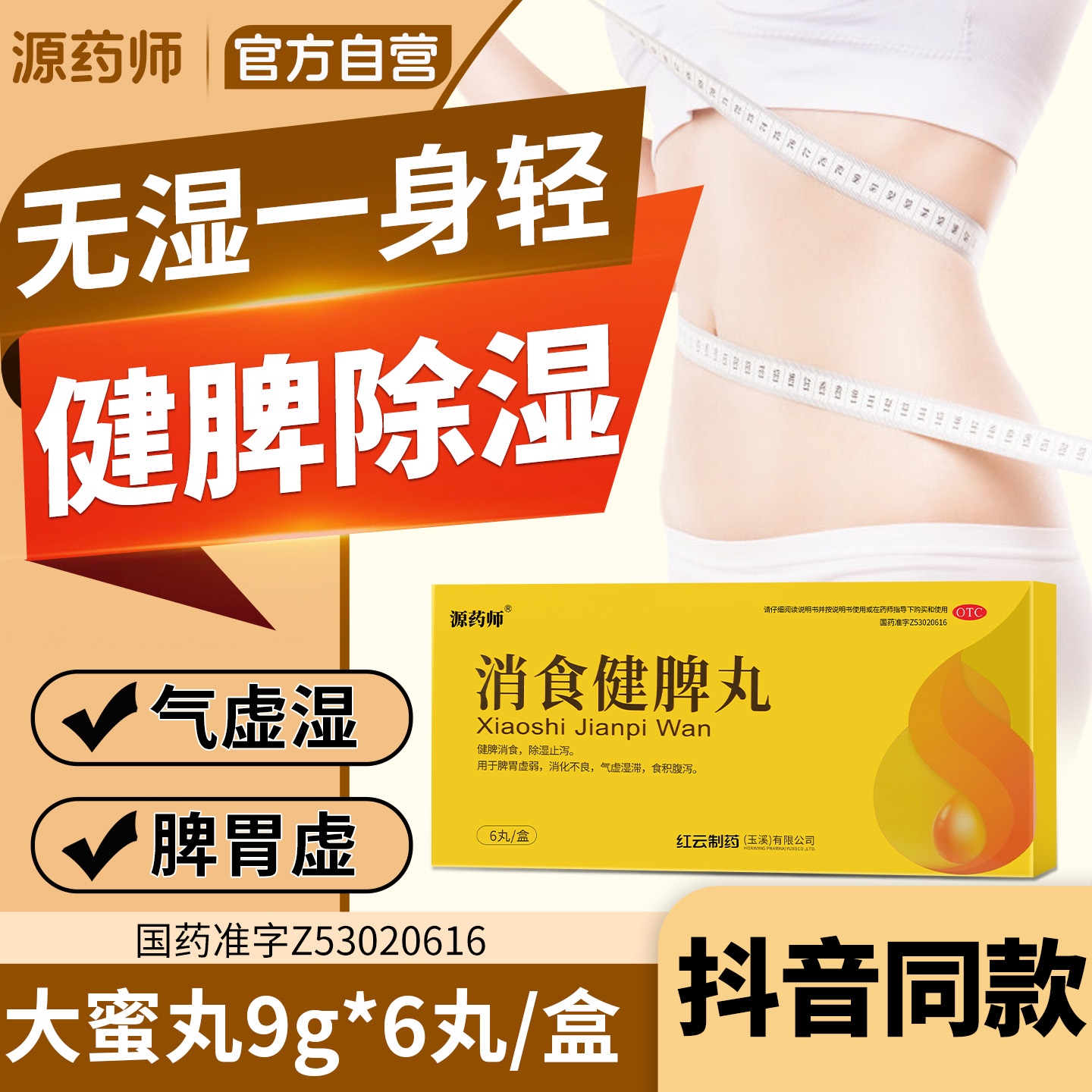 【源药师】消食健脾丸9g*6丸/盒