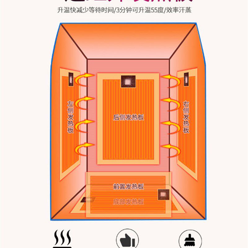红外线家用汗蒸箱全身排毒桑拿房熏蒸桶太空舱干式蒸汗机汗蒸袋