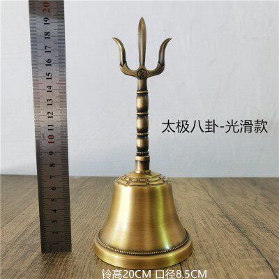 道士法器三清铃纯铜三叉铃八宝铃响铜三清铃