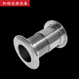 304不锈钢过墙管双片穿墙套管单片双丝装饰环彩钢板装饰反扣接头