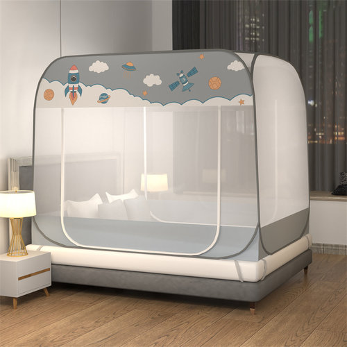 免安装蒙古包蚊帐家用三开门1.2*1.8*1.9*1.5*2米加密防蚊帐篷