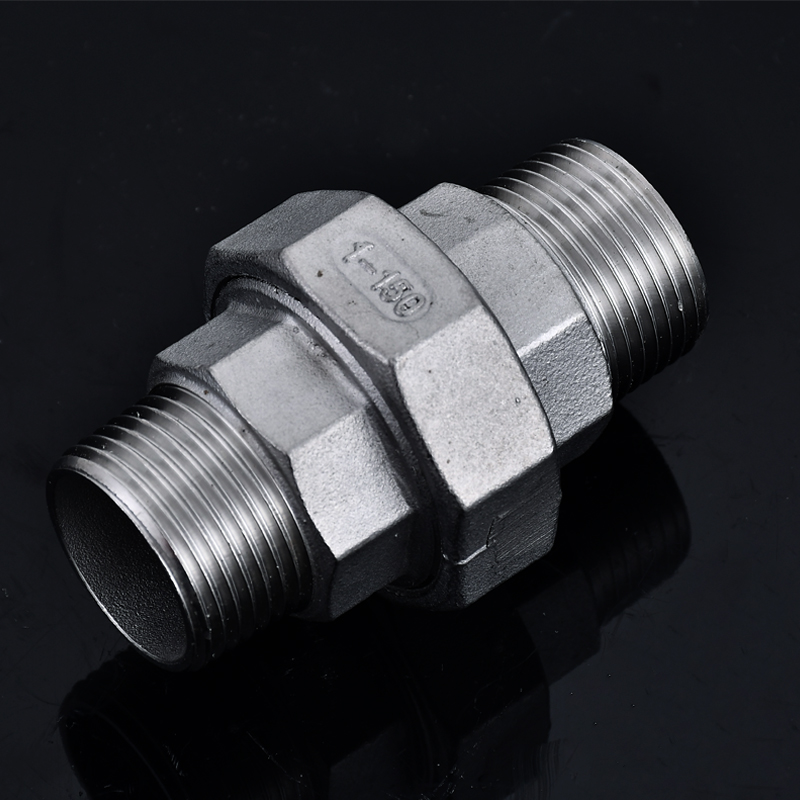 304不锈钢双外丝活接/管活接头油任内螺纹油拧活节管件接头4分6分