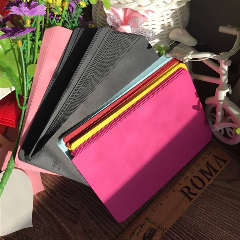 红色圆角明信片 包邮DIY空白明信片制作水彩卡片纸 空白手绘贺卡