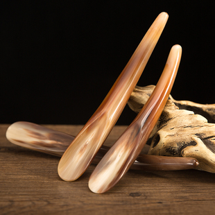 牦牛角拨筋棒女脸部美容棒面部刮痧板女法令纹全身通用颈部套