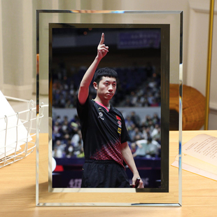 张继科许昕樊振东水晶相框 含6寸照片可定制周边玻璃摆件画框展