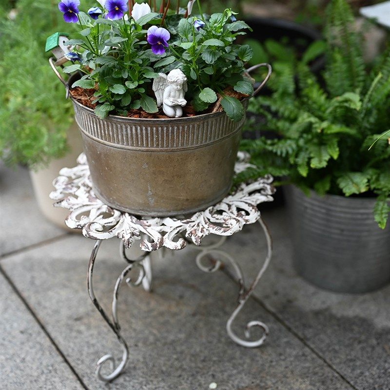 花藤甜梦欧式复古铸铁圆盘花盆托架铁艺花园装饰置物花架阳台花凳,鲜花速递/花卉仿真/绿植园艺,花架,淘宝优惠券,粉丝福利购,淘宝优惠卷