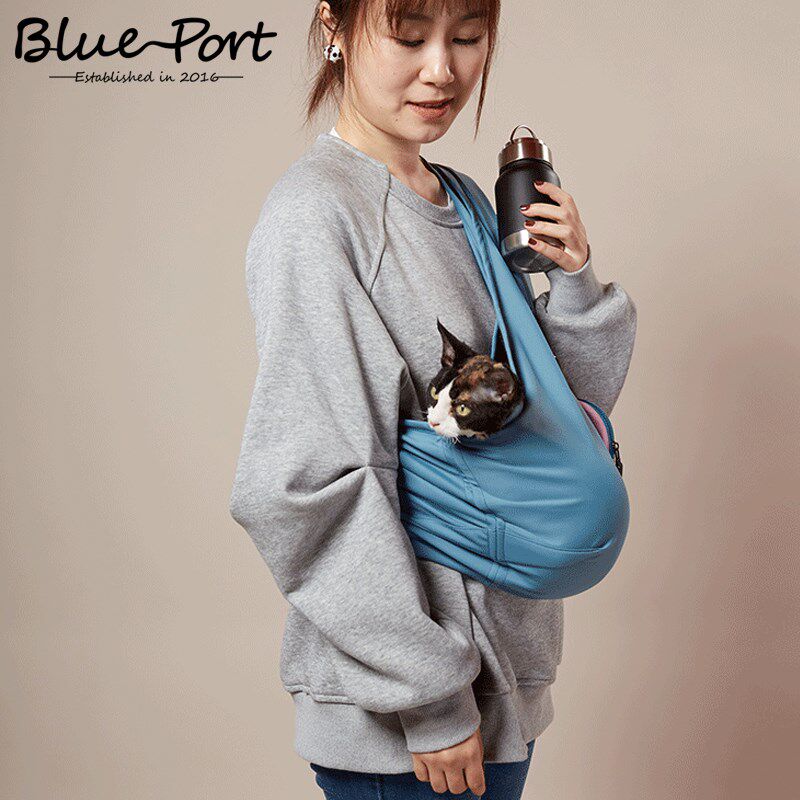 Blueport宠物便携背包外出时尚斜挎背包中小型犬猫狗通用收纳轻便