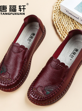 新款老北京布鞋2026春季新款单鞋女舒适软底软面中老年平底妈妈鞋