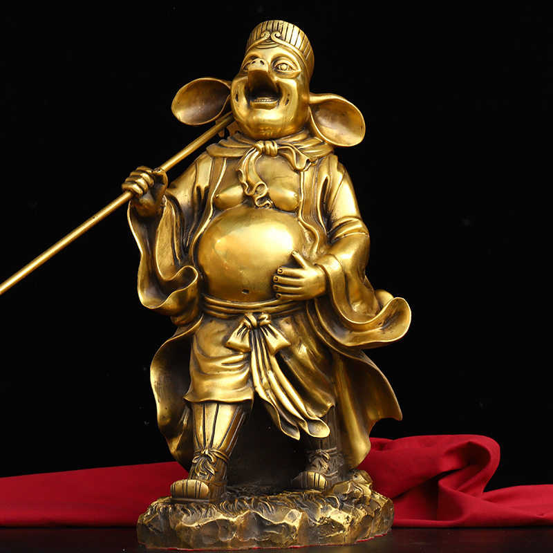 黄铜天蓬元帅站像猪八戒家居摆件净坛使者佛像工艺品供奉神像佛像