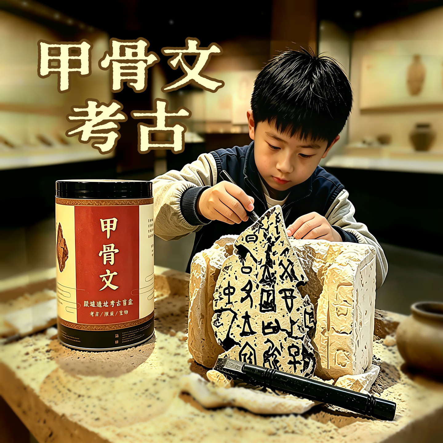 甲骨文考古挖掘玩具盲盒