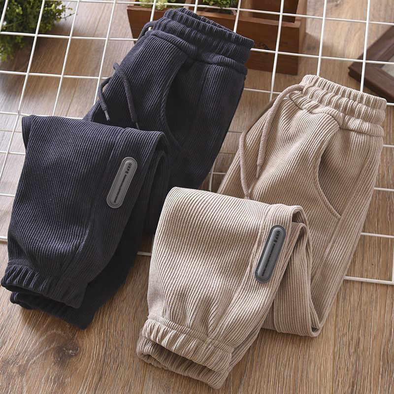 特价清仓男童春装薄款裤子新款儿童外穿休闲裤灯芯绒运动长裤宽松