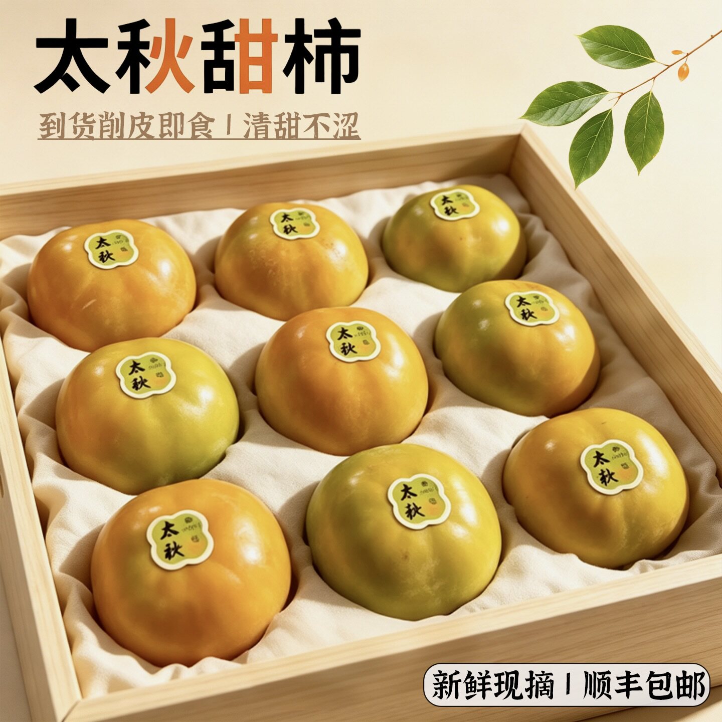【顺丰包邮】杭州太秋脆柿甜柿子柿子