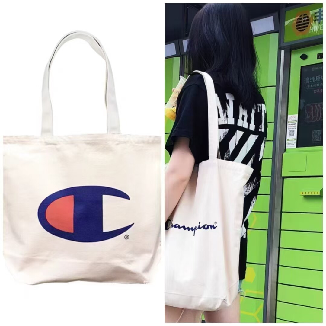 外贸日单尾单冠军帆布包中号,包体尺寸36×41x25.双面印花
