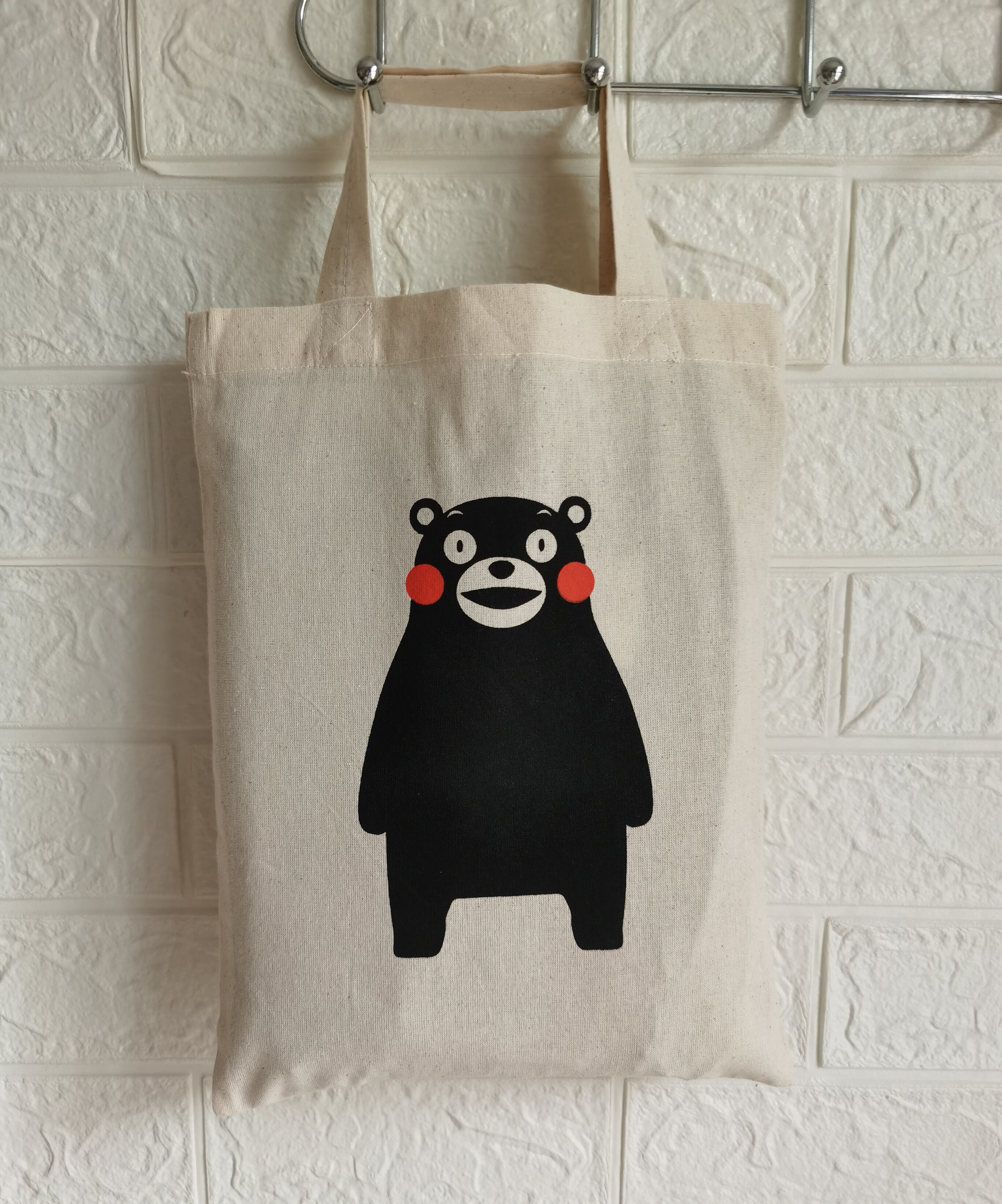 vintage古着复古帆布袋手提单肩包卡通休闲购物袋买一送一发两个