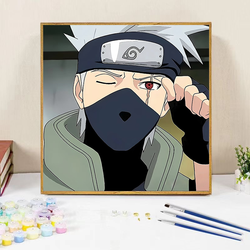 卡卡西火影人物手绘填色画画礼物