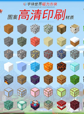 我的世界磁力方块积木磁铁玩具磁性建筑拼装塑料立方男孩益智模型