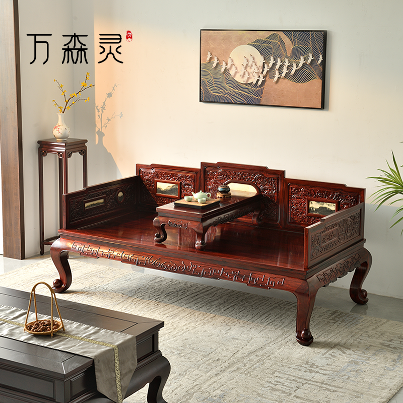 八宝云纹罗汉床罗汉床万森灵