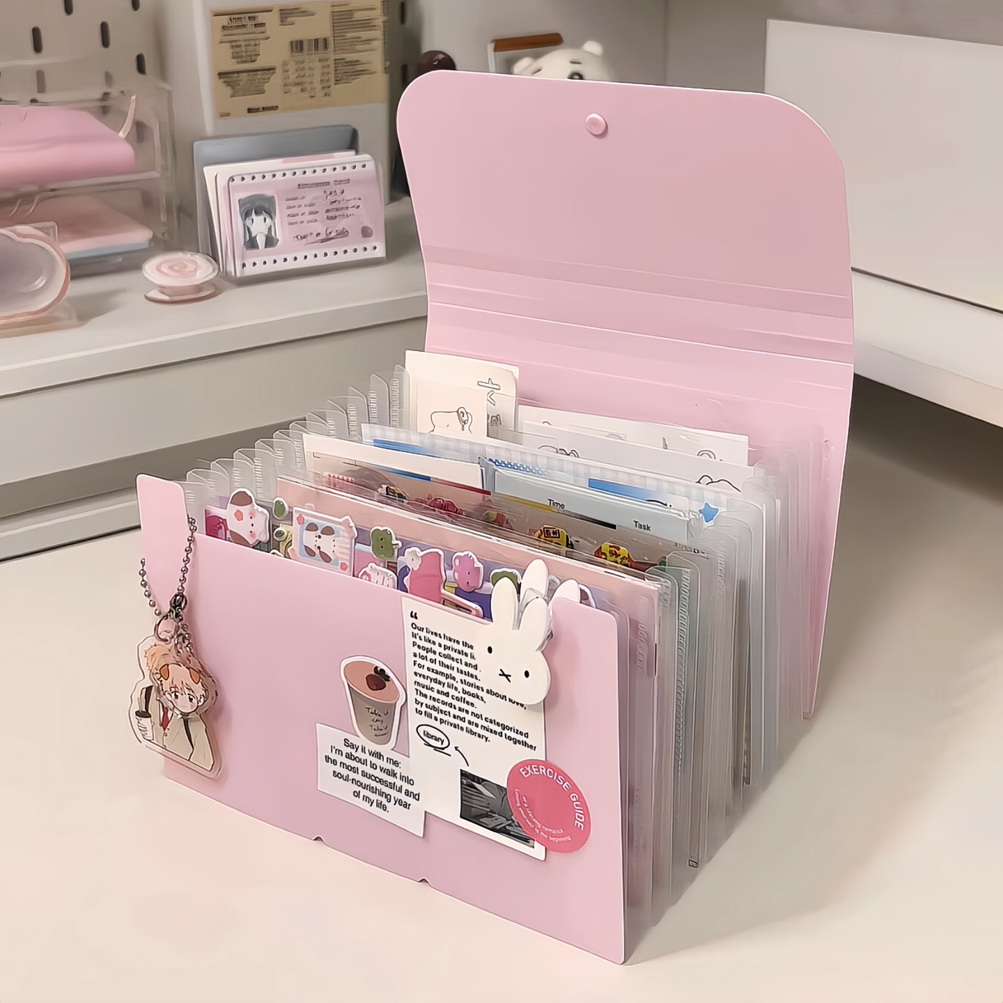 风琴收纳包可站立多层分类收缩票据文件夹小卡收纳册手账贴纸卡册