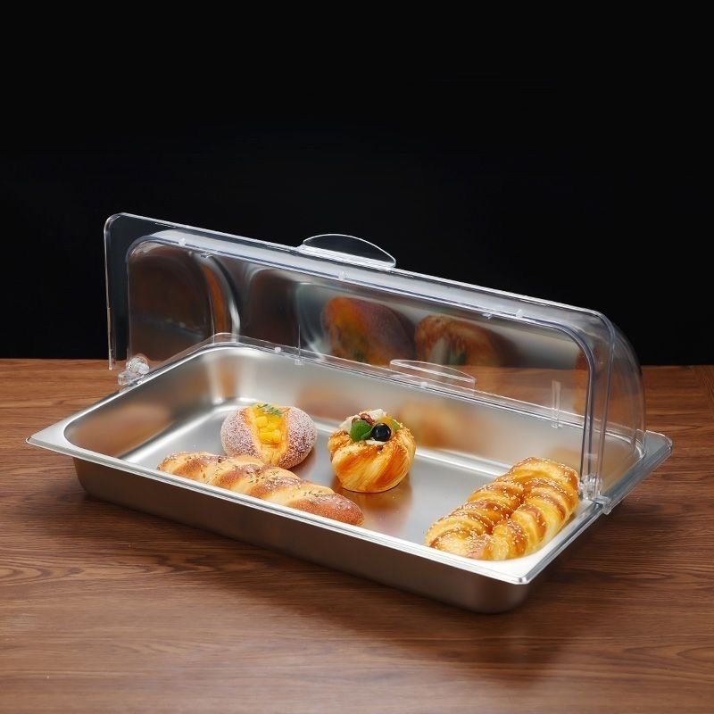 304不锈钢盆带透明保鲜盖翻盖长方卤菜水果自助餐展示盘凉菜冰粉,餐饮具,果盆/果盘/果篮,淘宝优惠券,粉丝福利购,淘宝优惠卷