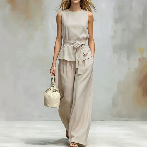 Sleeveless top casual pants set forwomen无袖上衣休闲长裤套装