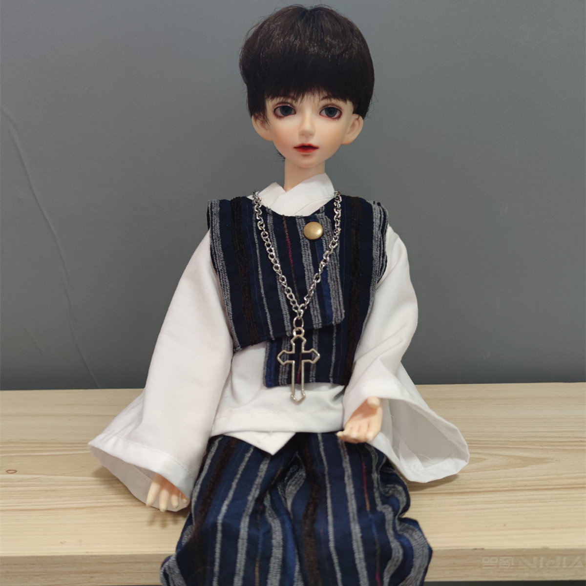 BJD4分6分3分娃衣中式休闲风