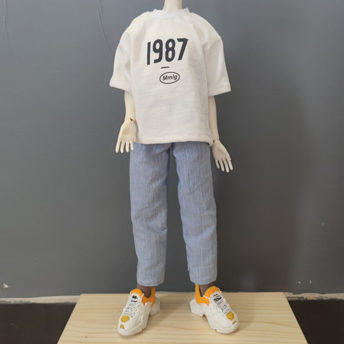 bjd34分叔叔雏菊娃衣牛仔裤