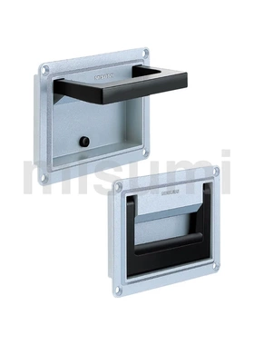 PL003 LS125-2锌合金弹簧拉手 可折叠回弹暗式拉手 LS703方形把手