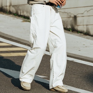 裤 工装 秋冬纯棉复古水洗街头长280克重 全棉休闲裤 UTIMUS弯刀裤