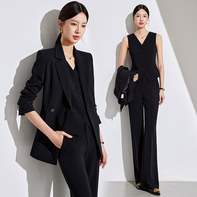商务时尚套装气质出众高级感修身瘦身职场女神范面试办公室三件套