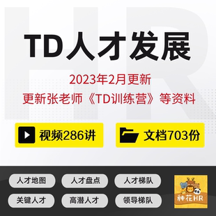 人力资源人才梯队建设TD人才发展培训学习资料