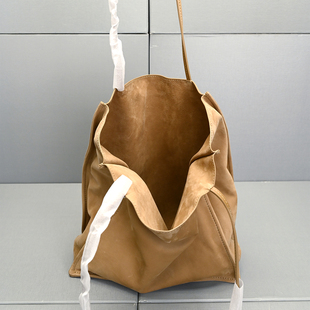 XHTY新款24cm小号托特包很薄很轻内外全真皮头层牛皮简约时尚女包